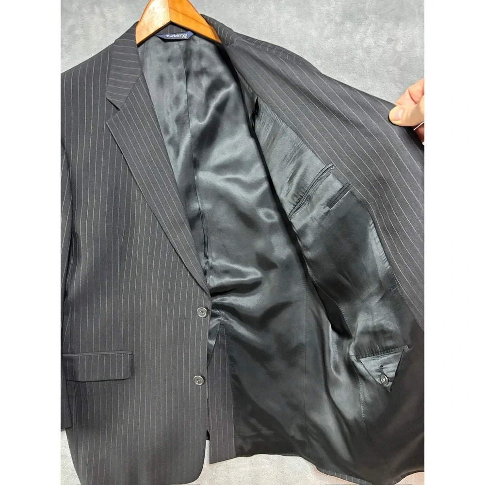 Vintage Burberrys Blazer Men's Sport Coat Pinstripe Classic Blazer USA 44R